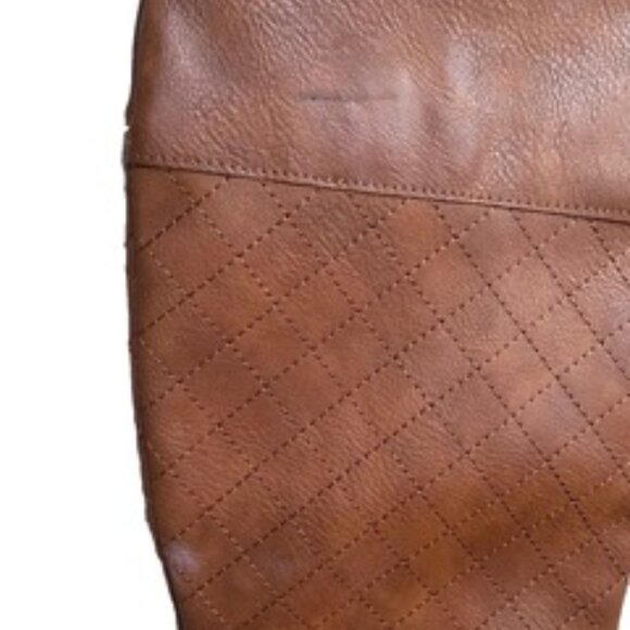 St. John's Bay Deer Cognac Brown Synthetic Tall Riding Boot Quilted Size 7 - Picture 4 of 4
